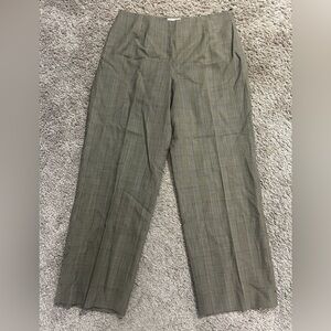 Plaid cropped business casual pants
